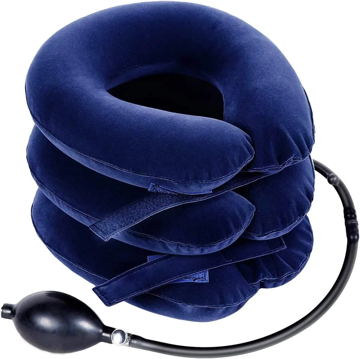 Black inflatable cervical neck traction collar, small size, pack of ten