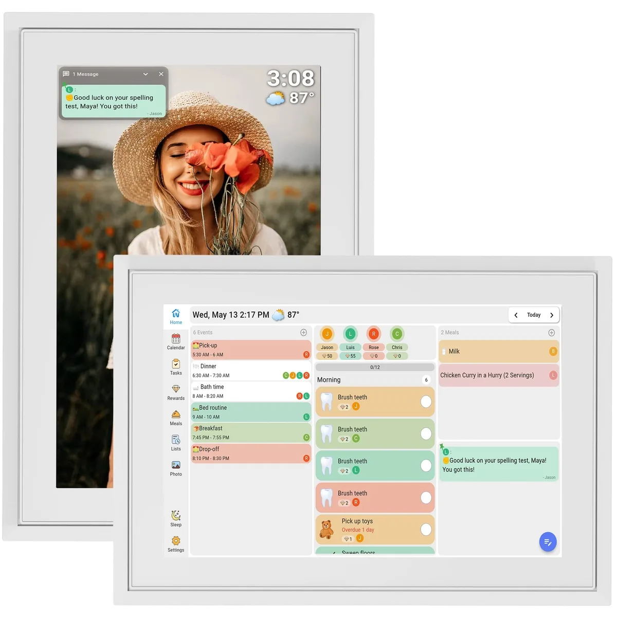  Digital Calendar 10.1 Inch Wall-mounted White — product photo