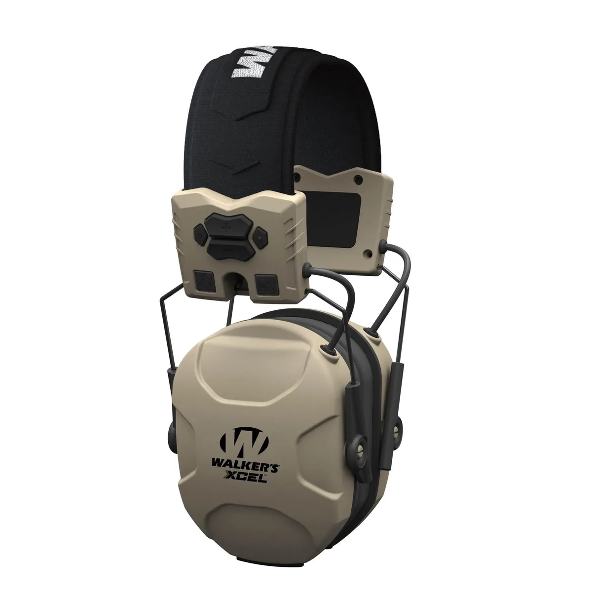 Walker's XCEL 100 digital electronic muff, over-ear headband design, matte finish, 2.72 kg