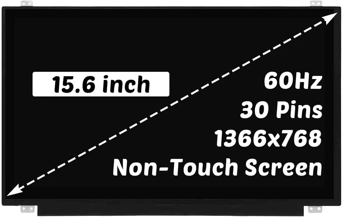 NUOLAISUN NUOLAISUN 15.6" HD 1366x768 30-pin 60Hz laptop screen — product photo