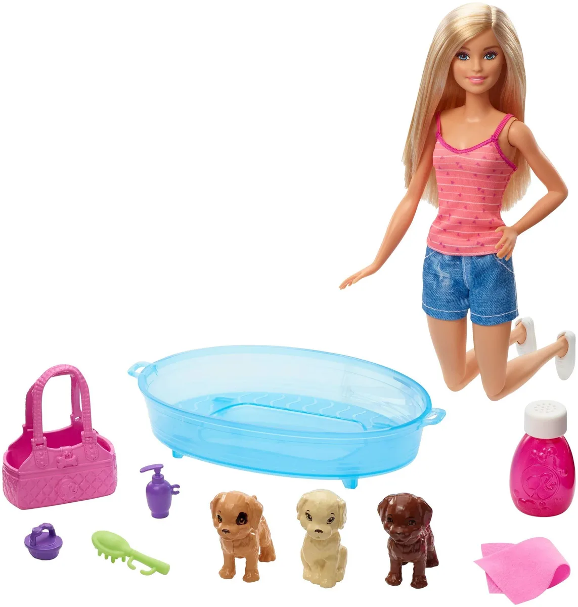 Barbie Barbie GDJ37 doll playset with 3 puppies — product photo