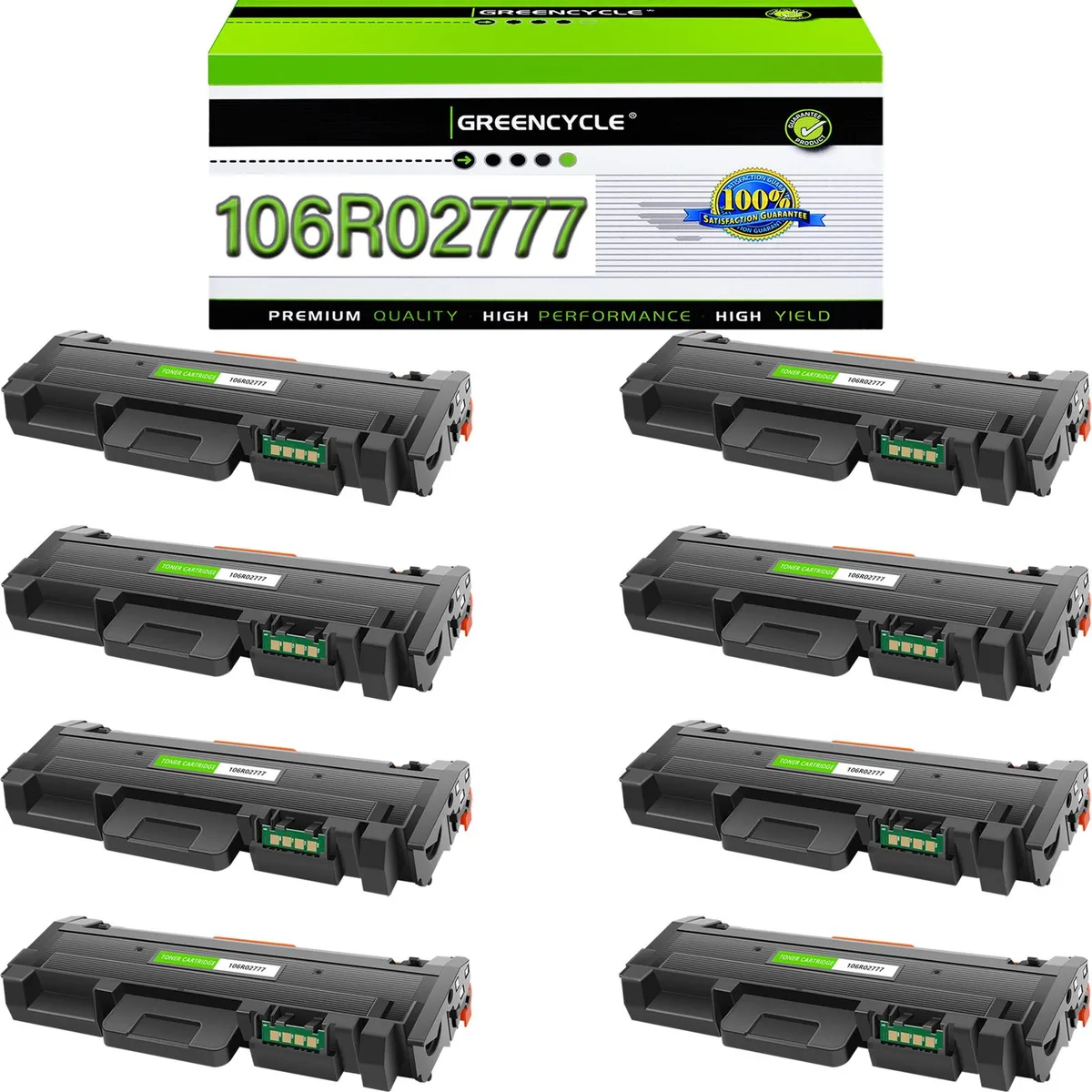 GREENCYCLE GREENCYCLE 106R02777 Black Toner Cartridge 8-Pack 3000 Pages — product photo