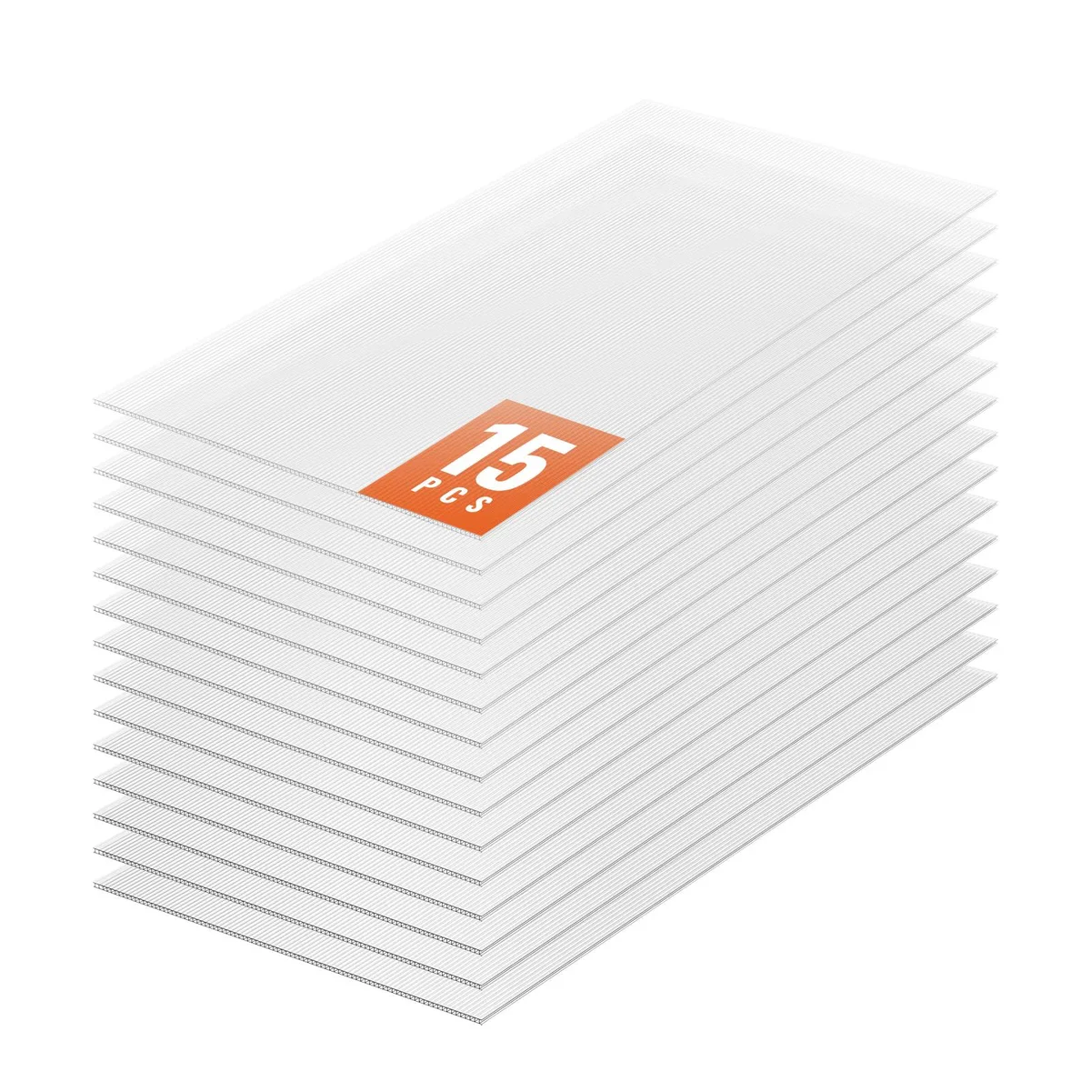 VEVOR VEVOR Polycarbonate Greenhouse Panels 15 Pack 2' x 4' x .24' — product photo