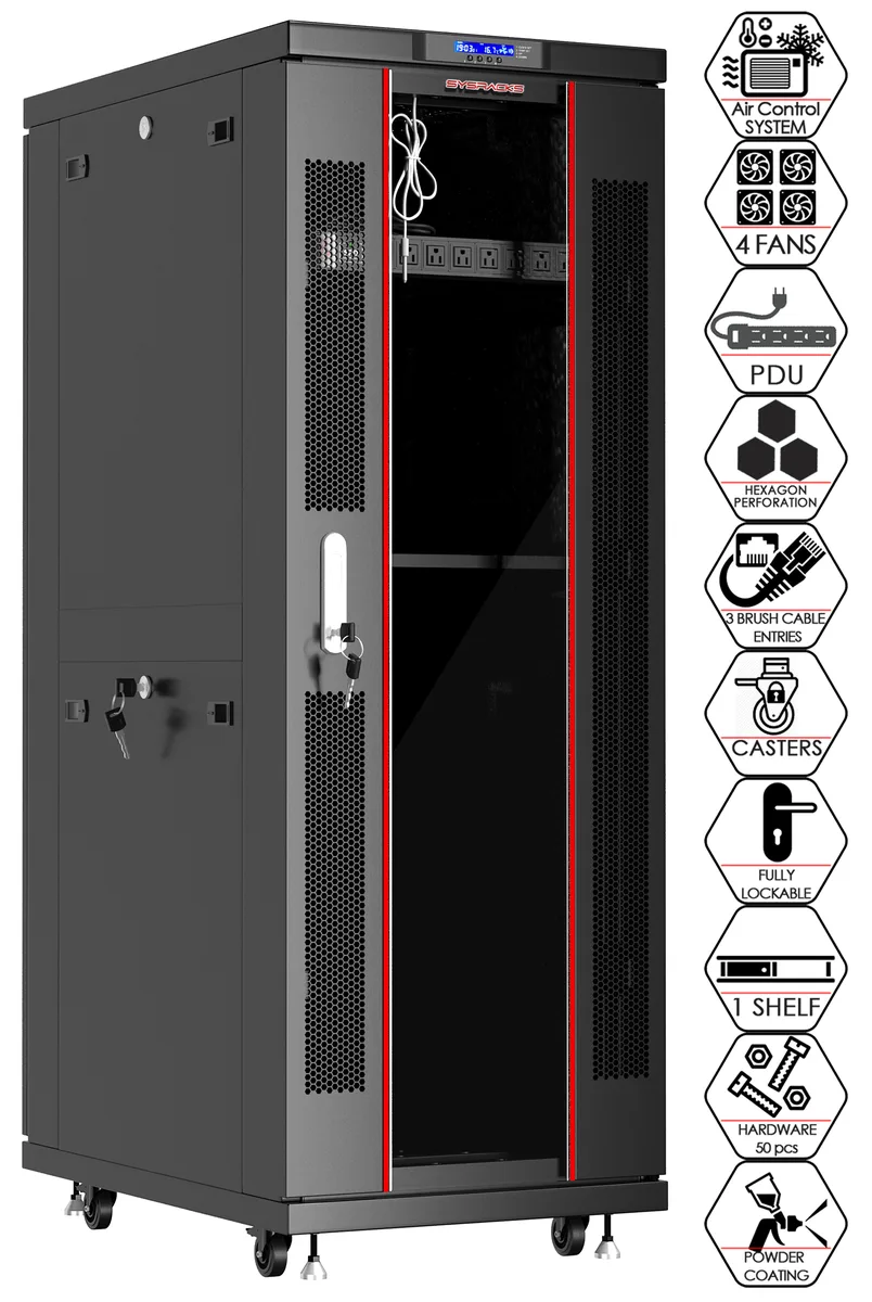 SYSRACKS SYSRACKS SRF 32.6.10 32U 39-Inch Deep Server Rack — product photo