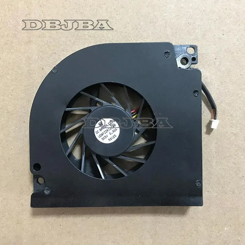Black rectangular laptop CPU cooling fan with three-wire connector