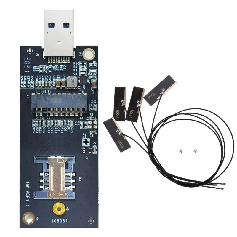 YINGHUA YINGHUA M.2 USB 3.0 WWAN Adapter with 4 Antennas — product photo