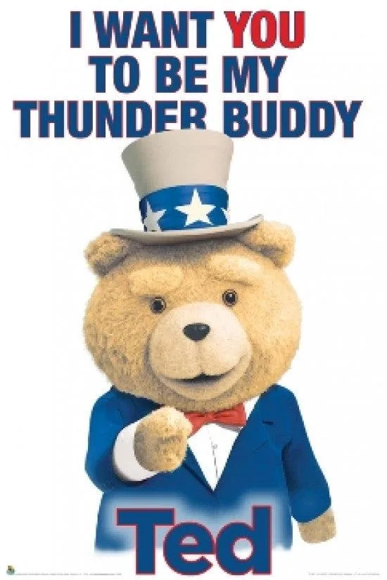 Posterazzi Ted Thunder Buddy poster print 22 x 34 inches