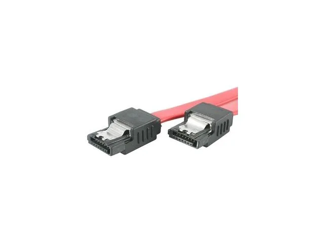 STARTECH STARTECH LSATA18 18in latching SATA cable M/M red — product photo