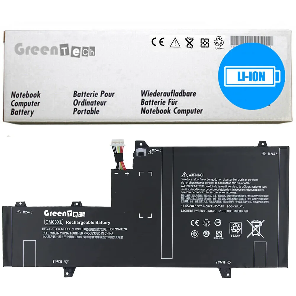NShi NShi OM03XL 863280-855 laptop battery for HP EliteBook x360 1030 G2 57WHR — product photo