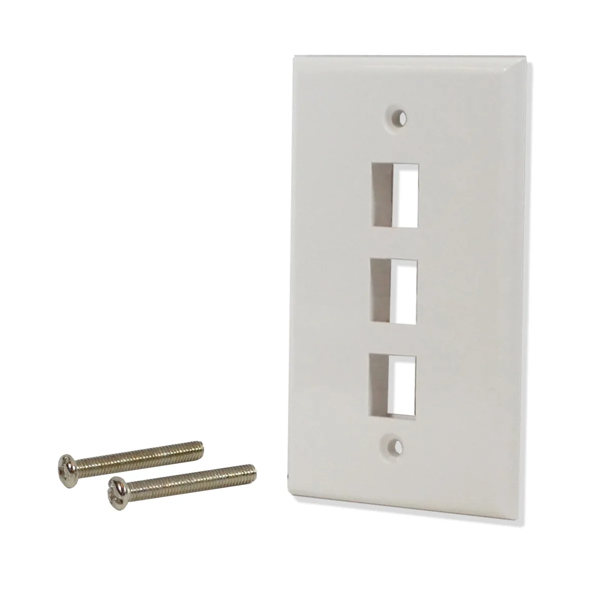 Logico Logico 3 Port Keystone Wall Plate White 25 Pack — product photo