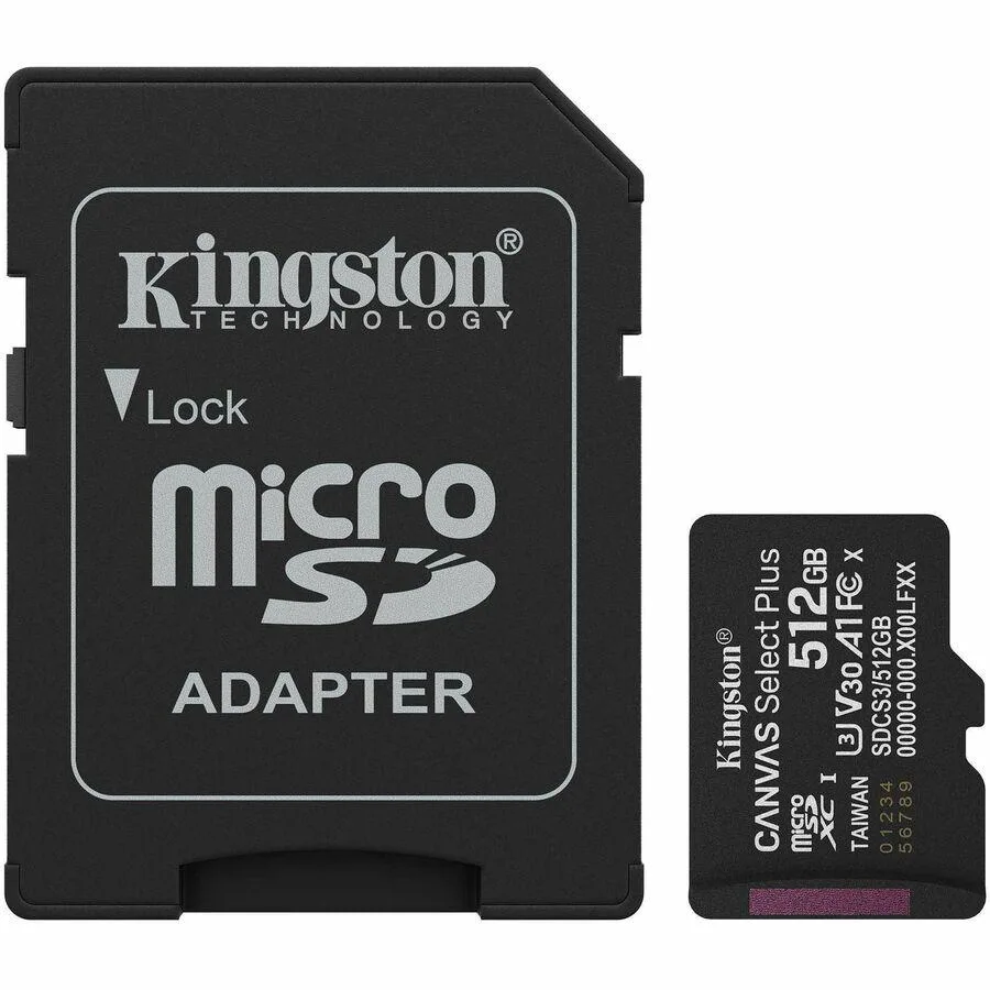 Kingston Technology Corp. Kingston Canvas Select Plus 512 GB microSDXC U3 V30 A1 — product photo