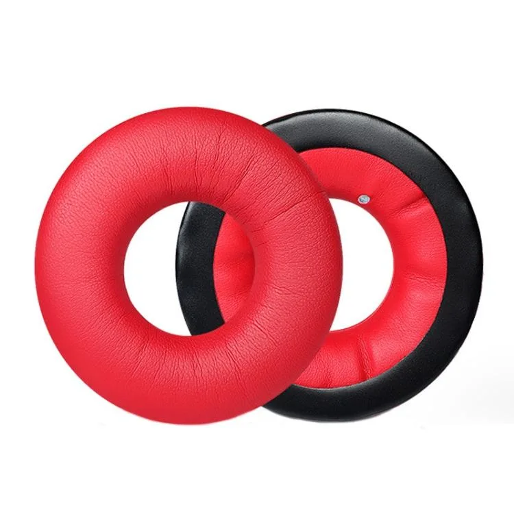 Red leather ear pads with sponge core for Sennheiser HD25