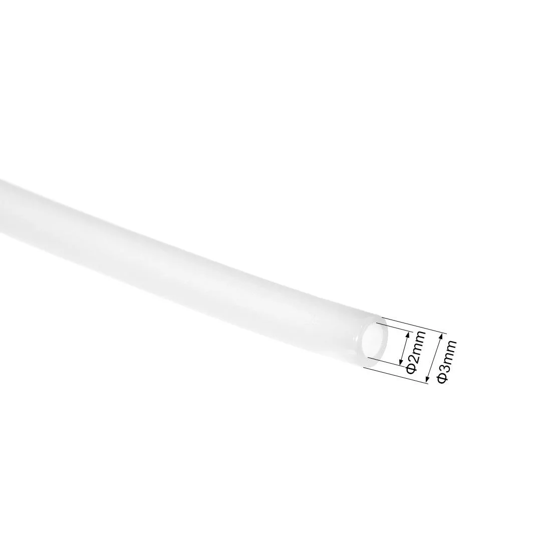 Unique-Bargains Unique-Bargains PTFE Tube 9.8ft ID 2mm OD 3mm 1.75mm White — product photo