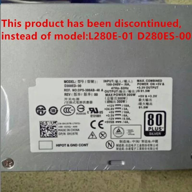 KHACHIMO KHACHIMO 280W ATX Power Supply D280ES-00 DPS-280MB A L280E-01 Y738P D499R — product photo