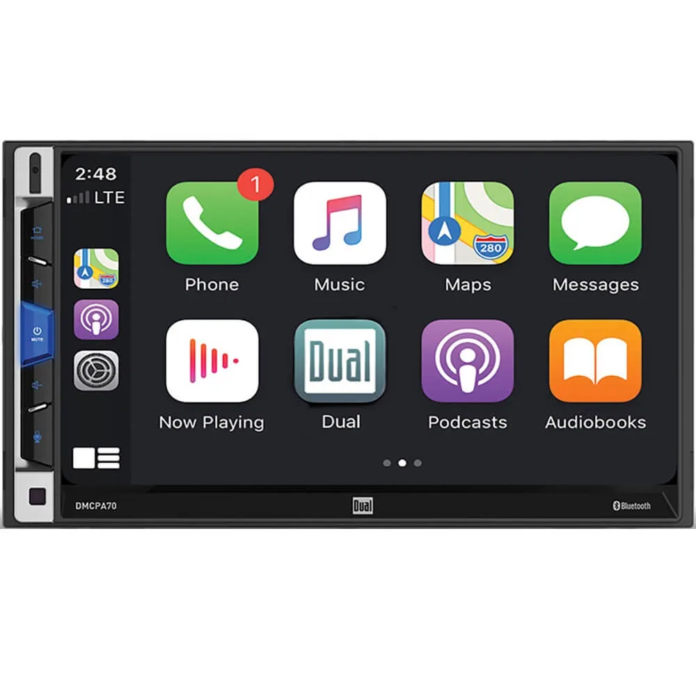 Dual Dual 7in 2-DIN Apple CarPlay Android Auto Receiver — product photo