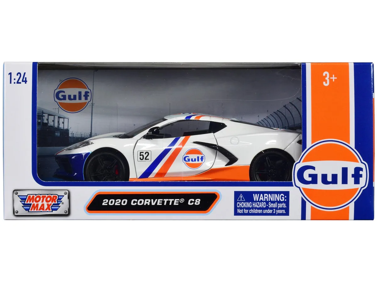 MOTORMAX MOTORMAX 2020 Chevrolet Corvette C8 #52 Gulf Die-Cast Collection 1/24 hobby collectible — product photo