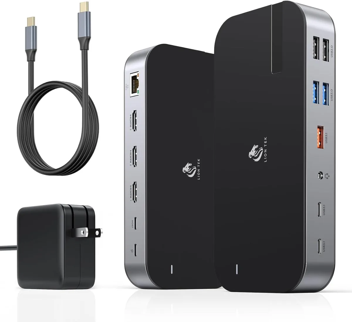 BFKK BFKK 16 in 1 USB C Docking Station Triple Monitor 3 HDMI PD 100W — product photo