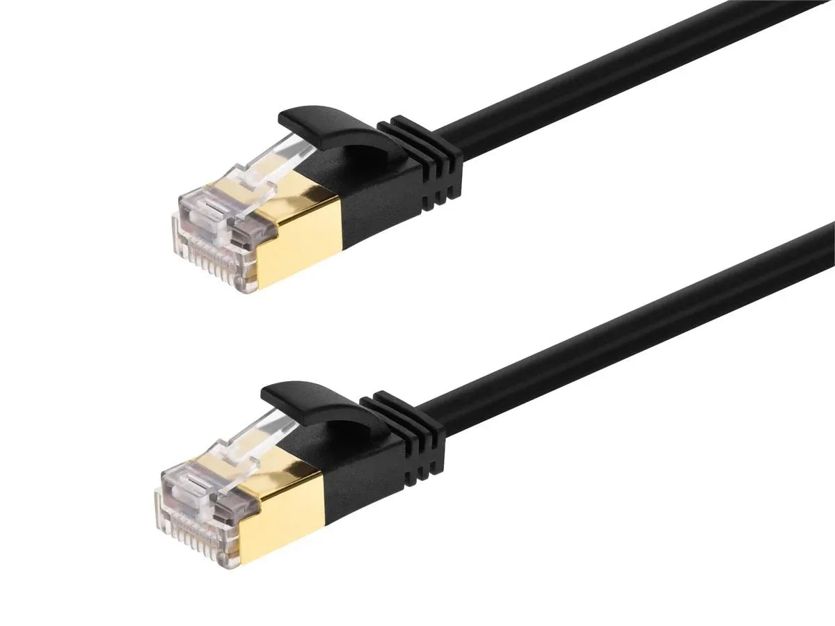 Monoprice Inc. Monoprice 127493 SlimRun Cat6A S/STP Ethernet Patch Cable 7ft Black — product photo