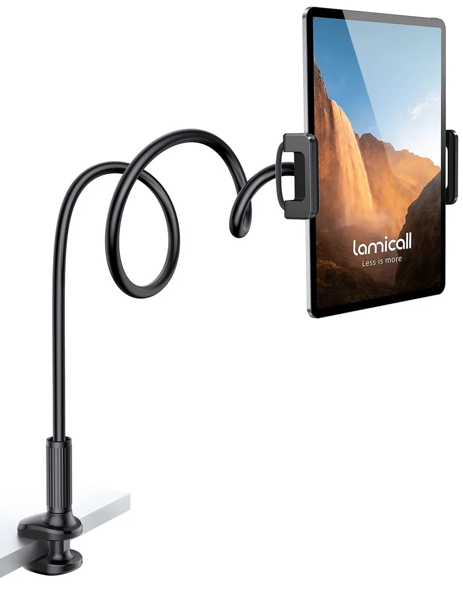 ALSEYE ALSEYE Gooseneck Tablet Mount 36in 4.7-11in 360° Rotation 2 in 1 accessory — product photo
