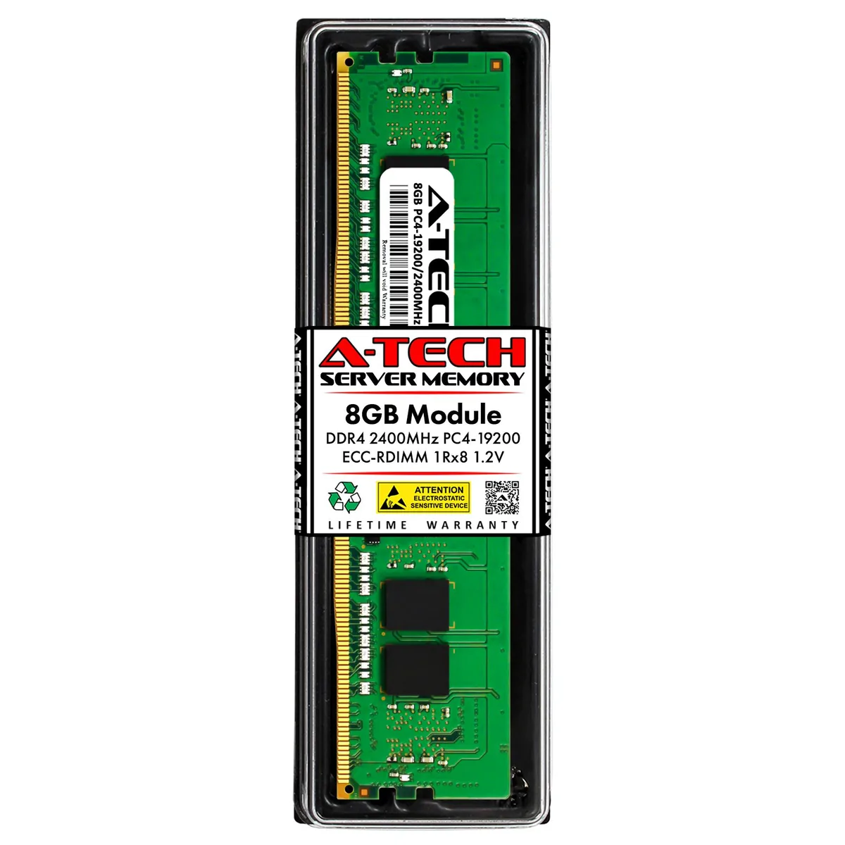 A-Tech A-Tech 8GB 1Rx8 DDR4 2400 ECC REG RDIMM 288-Pin Server RAM — product photo
