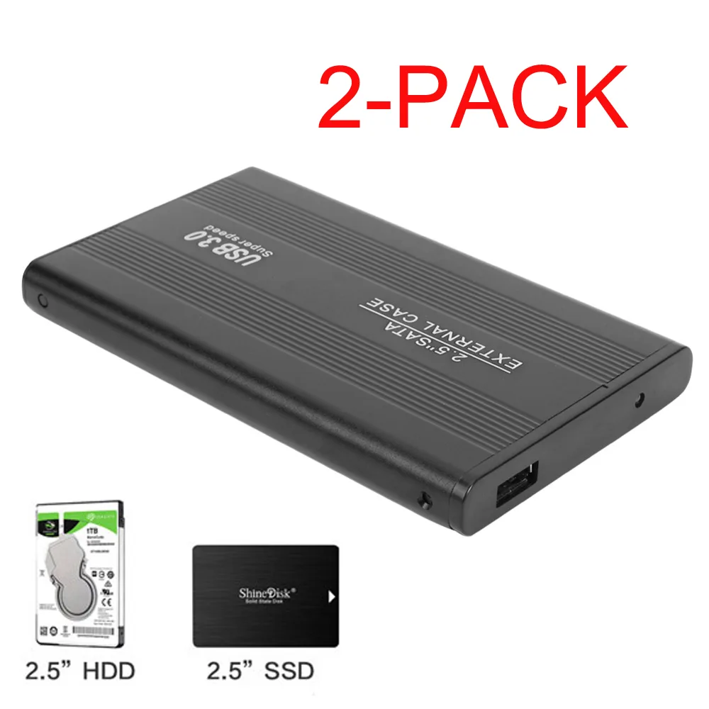 LUOM LUOM U25B30 2.5" SATA to USB 3.0 enclosure 2-pack — product photo