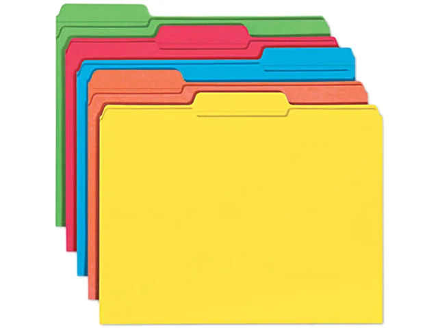 Smead Smead 11993 File Folder, 1/3 Cut Reinforced Tab Letter Assorted 100/Box — fotografie produktu