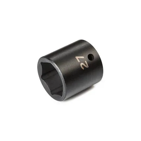 TEKTON 1/2 inch drive 27 mm 6-point impact socket in black finish