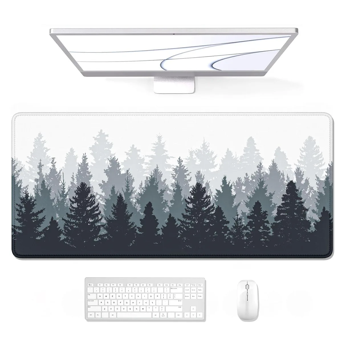  Auhoahsil ZJ90x40-Ink Painting Misty Forest Mouse Pad 35.5 x 15.7 in — product photo