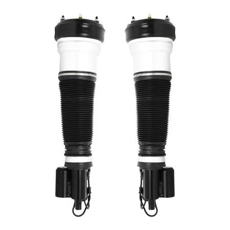 Unity front air strut assembly kit, two silver struts side by side