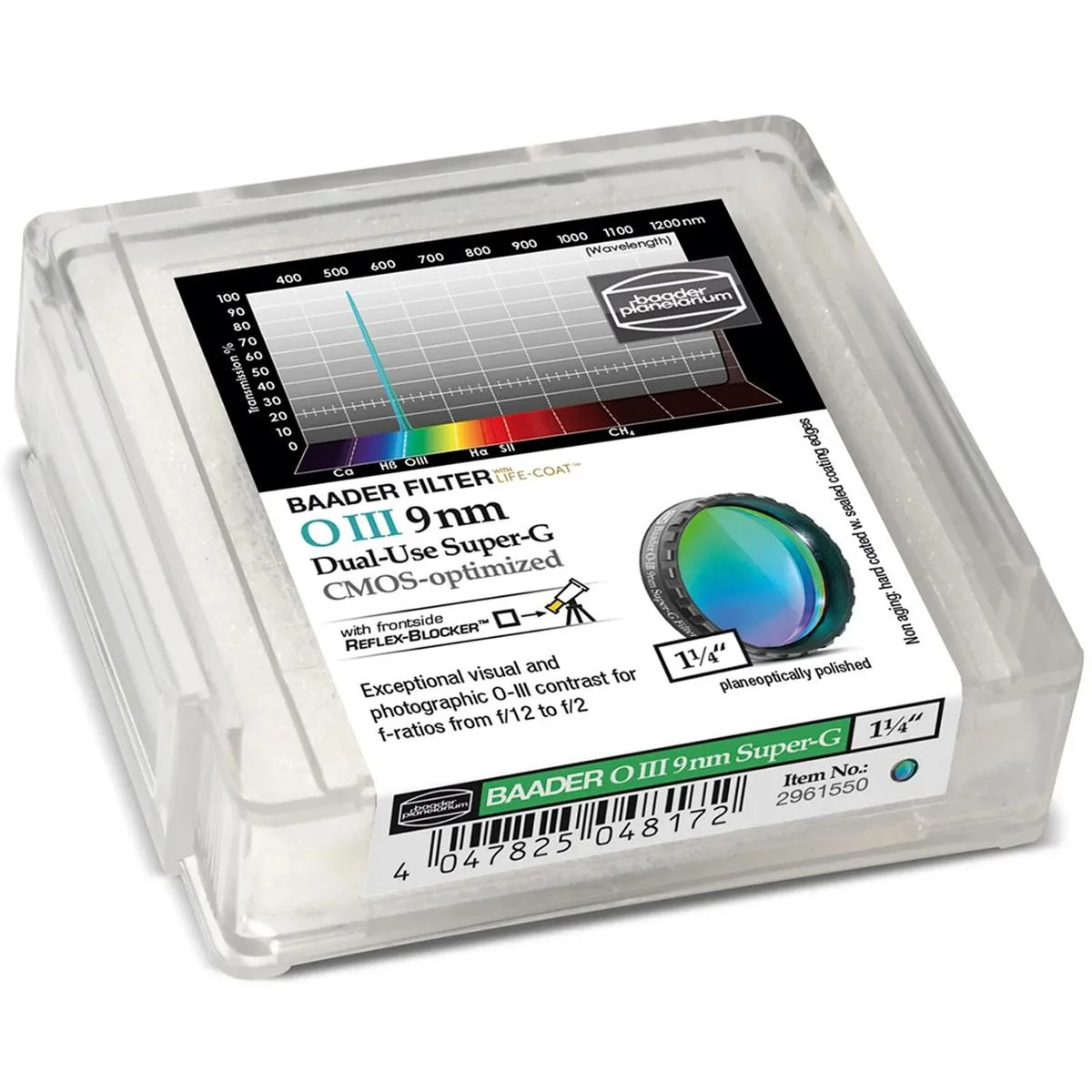 Baader Planetarium Baader Planetarium O-III 2" 9nm Super-G CMOS Filter optic — product photo
