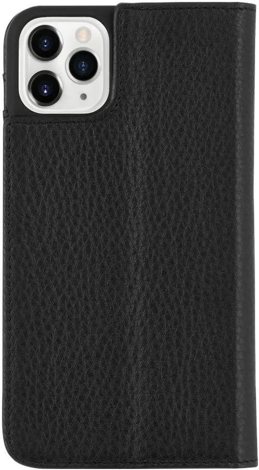 Case-Mate Case-Mate Wallet Folio Case iPhone 11 Pro Max Black Genuine Leather — product photo