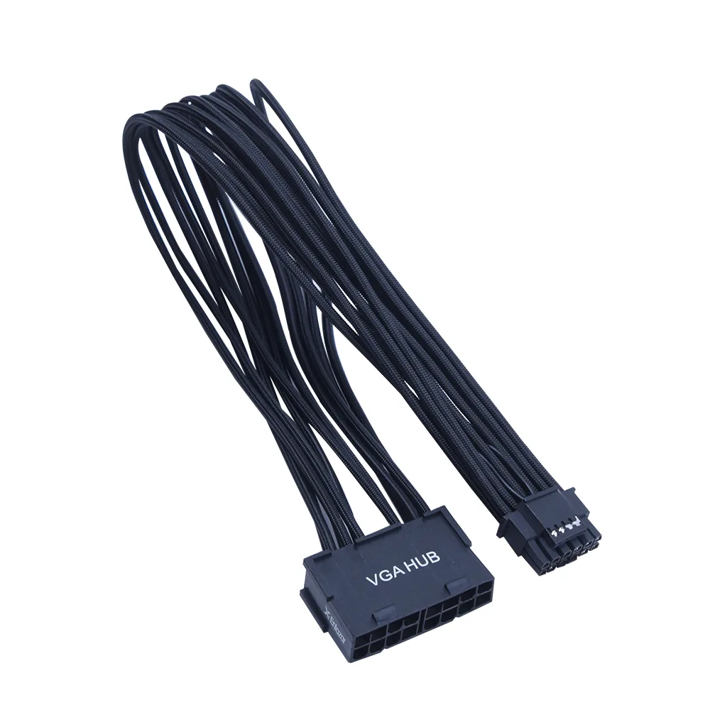Xenlazar Xenlazar Superior Dual 6+2pin to 12VHPWR Extension Cable 300mm 600W PCIe 5.0 Black — product photo