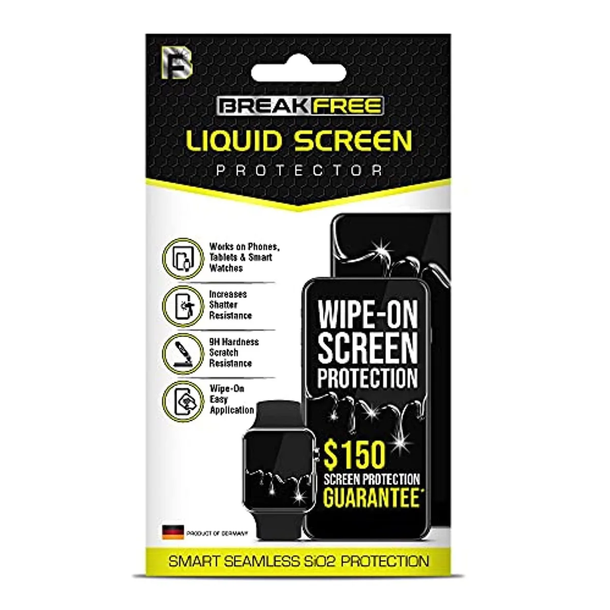 Break Free Break Free Liquid Glass Screen Protector Yellow 150 coverage — product photo