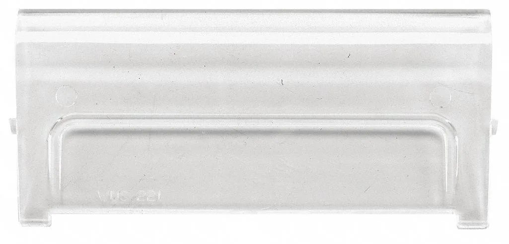 Twelve clear plastic bin windows in a pack