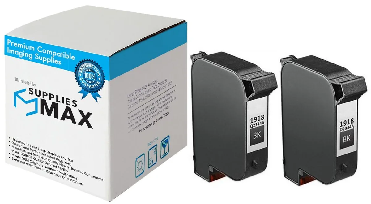 SuppliesMax SuppliesMax HP Q2344A_2PK Remanufactured Black Inkjet 2 Pack 830 Pages — product photo