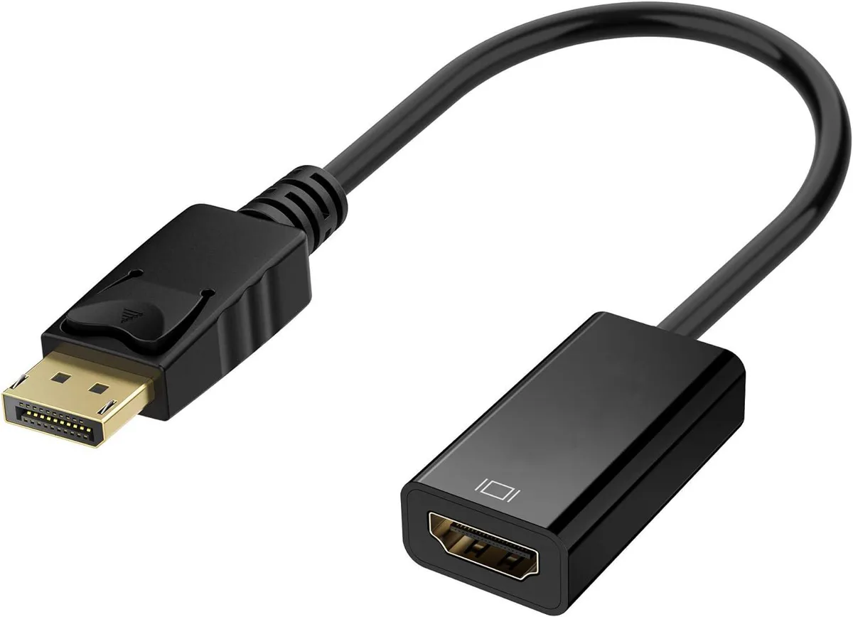 aibileec aibileec DisplayPort to HDMI Adapter Male to Female Black — product photo