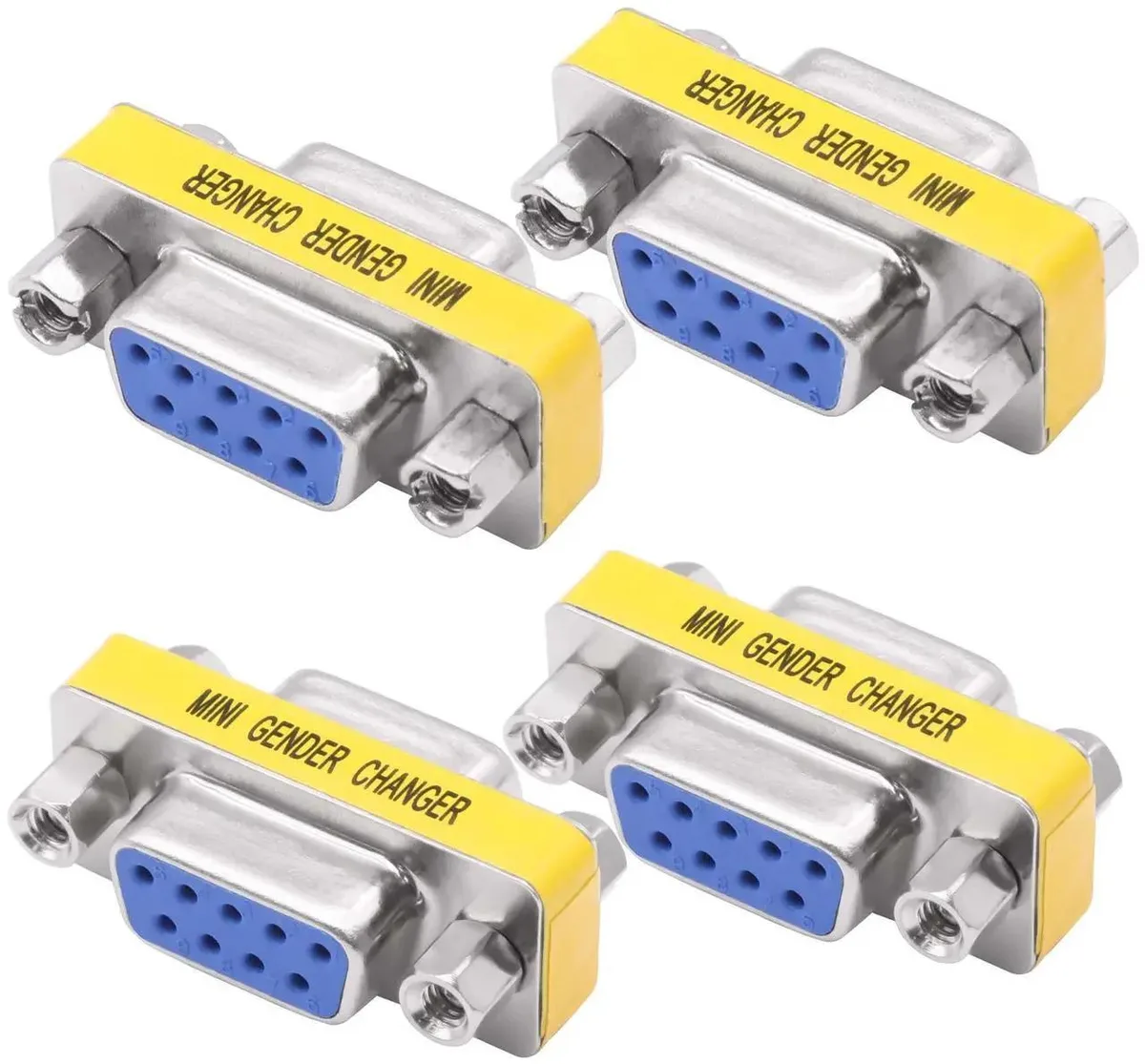 SMUGDESK SMUGDESK 4Pcs DB9 Female-to-Female RS232 Gender Changer — product photo