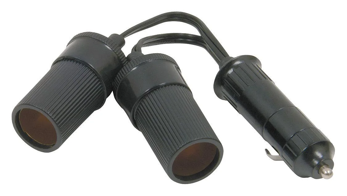 RoadPro RoadPro RP-223 12-Volt 2 Outlet Cigarette Lighter Adapter car electronics accessory — product photo