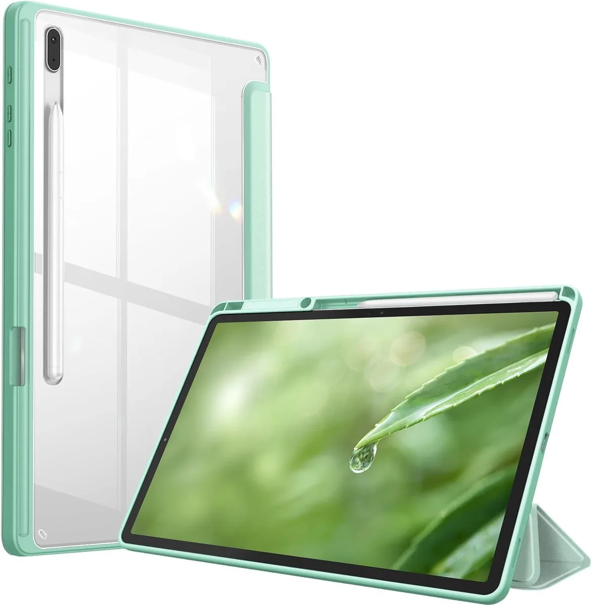 Kootion Kootion SM-X800/X806/X808 Hybrid Slim Shockproof Clear Back Shell Wake Sleep Green laptop case — product photo