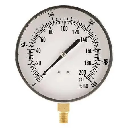 Value Brand Value Brand 18C813 Altitude Pressure Gauge 0-460 psi 4 1/2 in Dial 1/4 in — product photo