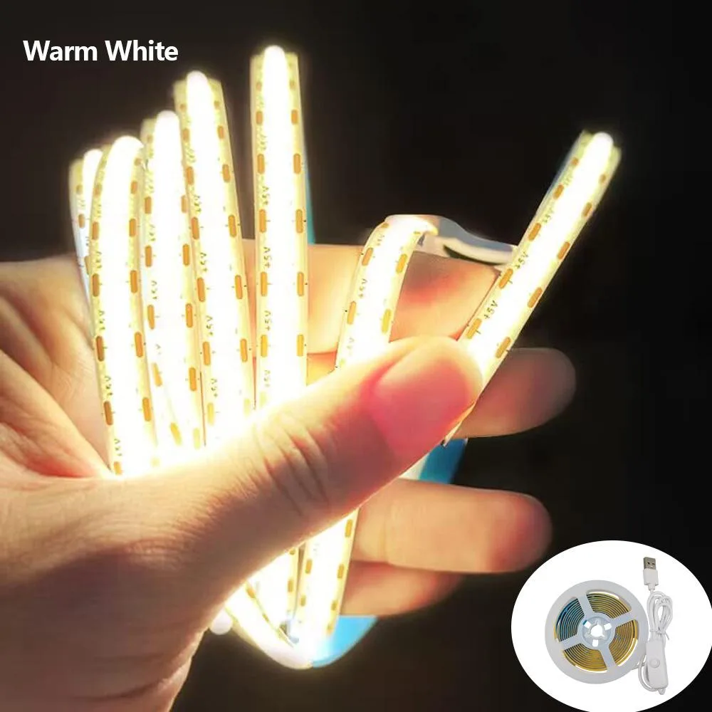 OmaiLighting OmaiLighting COB LED Strip Light 16.4ft Warm White USB — product photo
