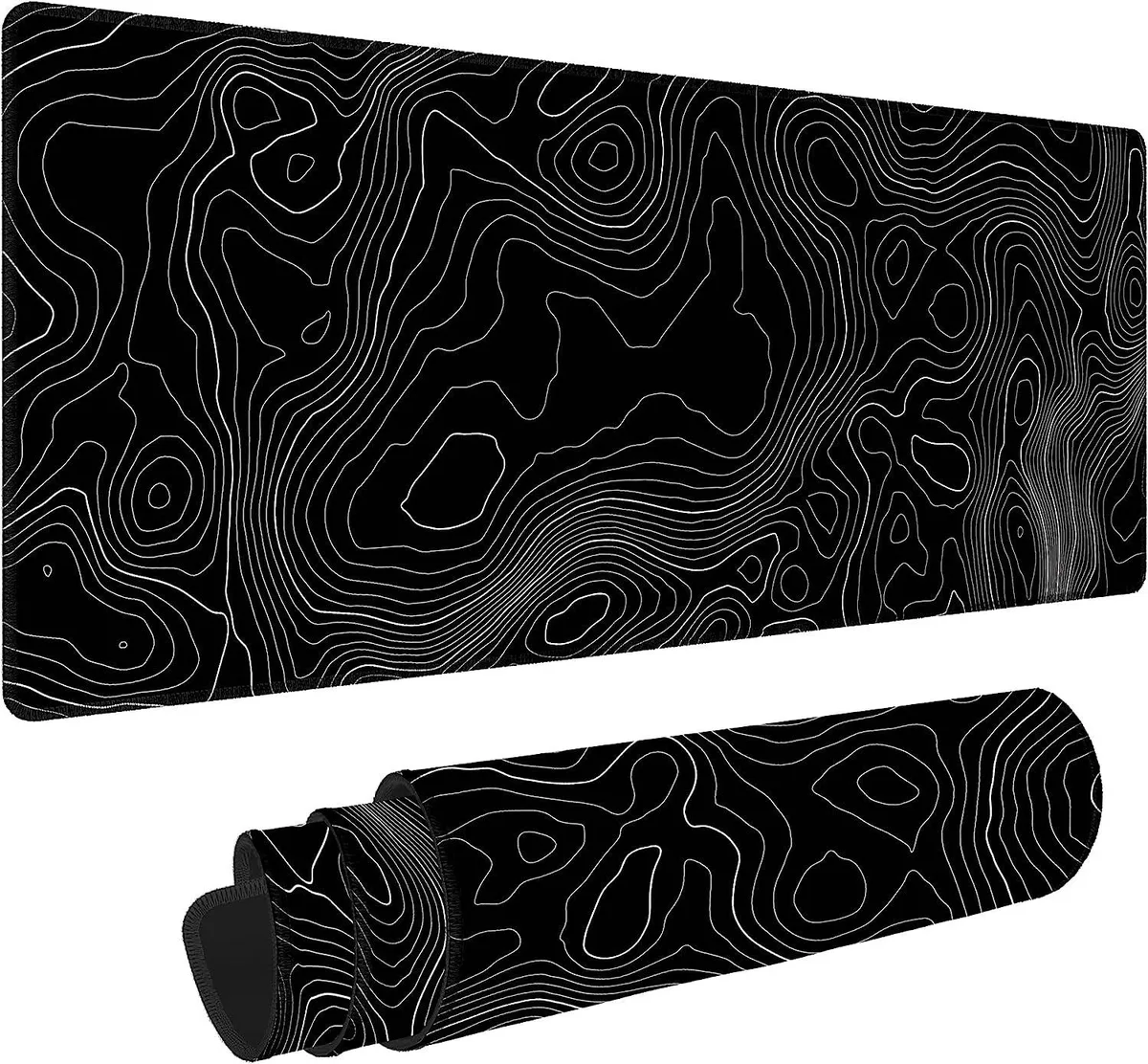 Corn Electronics Corn Electronics Topographic Contour Extended Mouse Pad 31.5x11.8in 3mm Black — product photo