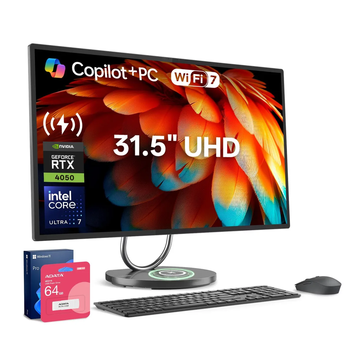 Lenovo Lenovo Yoga AIO 32i Premium 31.5" UHD Core Ultra 7 258V RTX 4050 32GB 4TB desktop PC — product photo