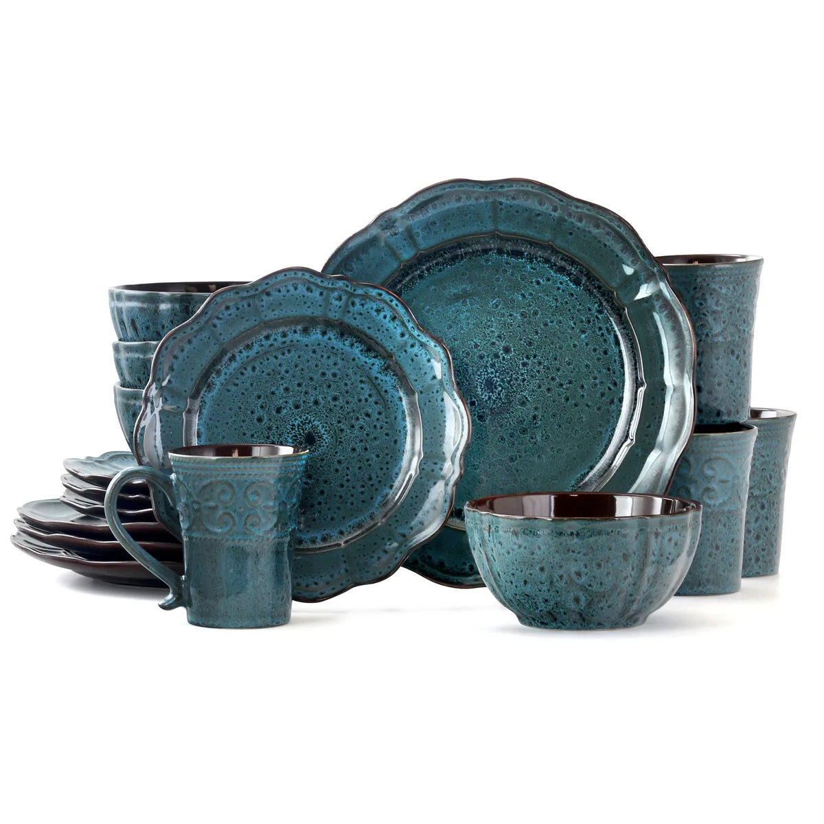 Elama Elama EL-LAVISHBLUE16 16 piece dinnerware set — product photo