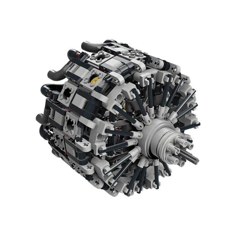 ZITIANYOUBUILD ZITIANYOUBUILD MOC-159400 18 Cylinder Radial Engine Building Set 577 Parts Educational — product photo