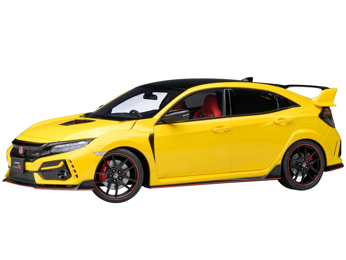 Autoart Autoart 2021 Honda Civic Type R FK8 RHD Sunlight Yellow Limited Edition 1/18 hobby collectible — product photo