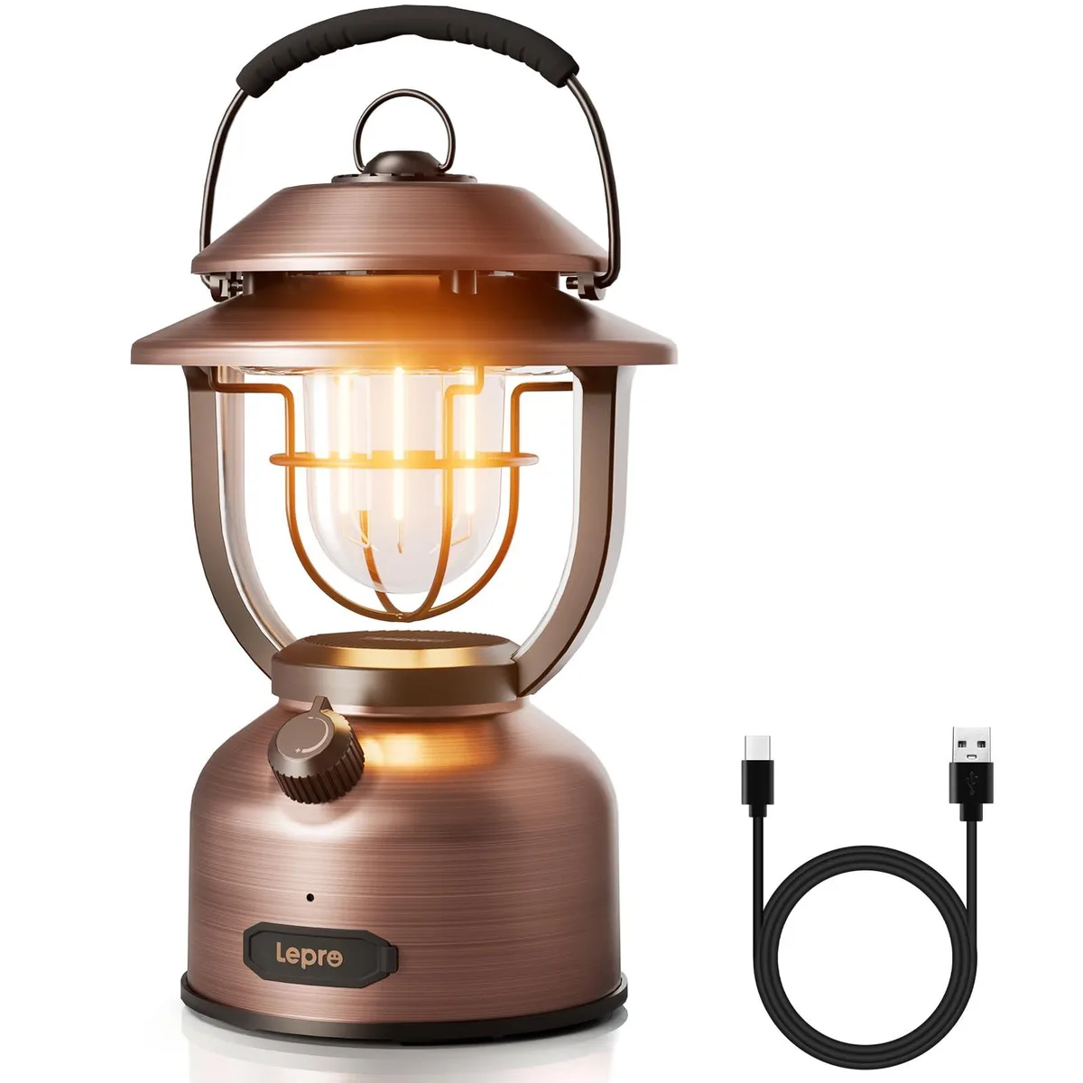 Black retro lantern with handle, 5.04 inch diameter, 7.87 inch height