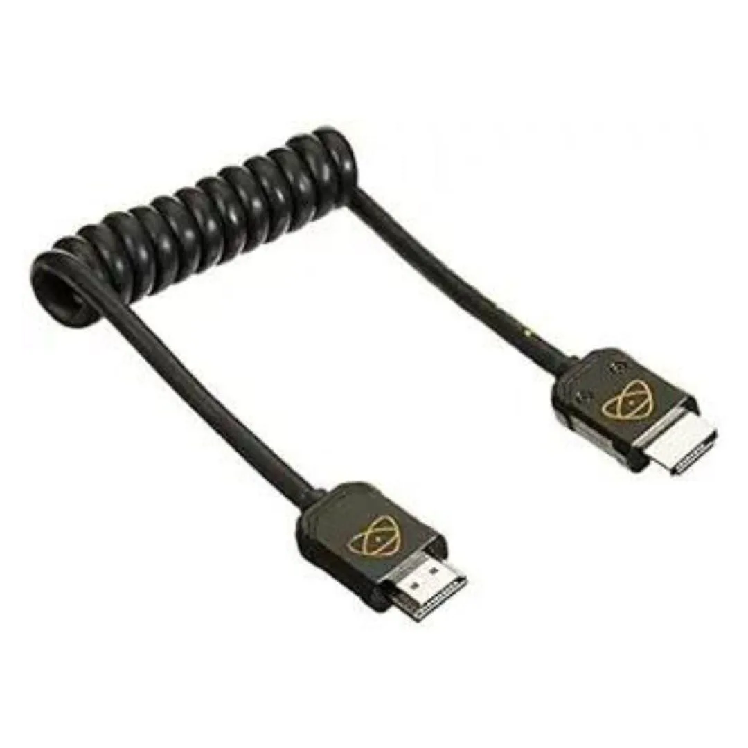 Atomos Atomos ATOM4K60C5 ATOMFLEX PRO HDMI 2.0 30cm Coiled Cable (Full To Full) 2 in 1 accessory — product photo