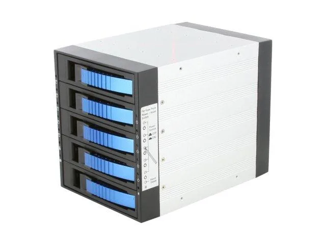 iStarUSA Inc. iStarUSA Inc. BPU-350SATA-BLUE 3x5.25" to 5x3.5" SAS/SATA 6.0 Gb/s Hot-Swap Cage server accessory — product photo