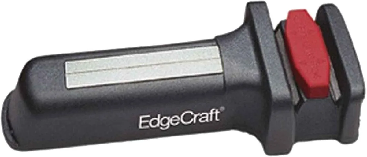 Compact diamond hone sharpener with angle guides